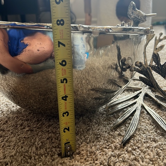 RARE COMPLETE SET! Star Home Birds & Branches Bowl Nickel-Plated Cast Aluminum - Picture 11 of 11